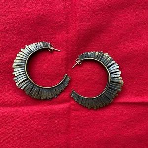 Artisan feather earrings